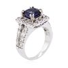 Image 3 : 14KT White Gold 3.08ct Sapphire and Diamond Ring