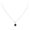 Image 1 : 18KT White Gold 3.18ct Sapphire and Diamond Pendant With Chain
