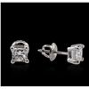 Image 2 : 14KT White Gold 1.11ctw Diamond Solitaire Earrings