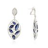 Image 2 : 18KT White Gold 22.38ctw Sapphire and Diamond Earrings