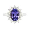 Image 1 : 14KT White Gold 2.33ct Tanzanite and Diamond Ring