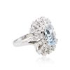 Image 2 : 14KT White Gold 2.31ct Aquamarine and Diamond Ring