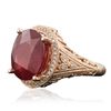 Image 2 : 14KT Rose Gold 6.96ct Ruby and Diamond Ring