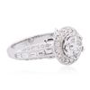 Image 2 : 18KT White Gold 2.14ctw Diamond Ring