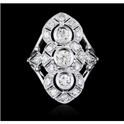 14KT White Gold 1.08ctw Diamond Ring