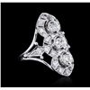 Image 2 : 14KT White Gold 1.08ctw Diamond Ring