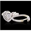 Image 3 : 14KT White Gold 0.65ctw Diamond Wedding Ring Set
