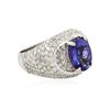 Image 2 : 14KT White Gold 2.69ct Tanzanite and Diamond Ring