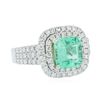 Image 2 : 14KT White Gold 2.28ct Emerald and Diamond Ring