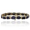 Image 3 : 14KT Yellow Gold 28.50ctw Sapphire and Diamond Bracelet