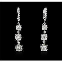 14KT White Gold 0.99ctw Diamond Earrings