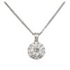 Image 2 : 14KT White Gold 1.08ctw Diamond Pendant With Chain