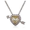 Image 1 : 18KT Two-Tone Gold 2.25ctw Diamond Pendant With Chain