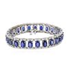 Image 1 : 14KT White Gold 21.50ctw Sapphire and Diamond Bracelet