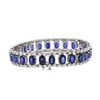 Image 2 : 14KT White Gold 21.50ctw Sapphire and Diamond Bracelet