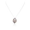 Image 1 : 14KT White Gold 2.48ctw Diamond Pendant With Chain