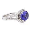 Image 2 : 14KT White Gold 3.64ct Tanzanite and Diamond Ring