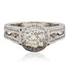 Image 1 : 14KT White Gold 1.43ctw Diamond Ring