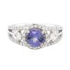 Image 1 : 14KT White Gold 1.63ct Tanzanite and Diamond Ring