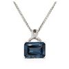 Image 2 : 14KT White Gold 50.96ct Topaz and Diamond Pendant With Chain