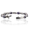 Image 3 : 14KT White Gold 10.32ctw Sapphire and Diamond Bracelet