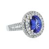 Image 2 : 14KT Two-Tone Gold 1.59ct Tanzanite and Diamond Ring