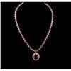 Image 1 : 14KT Yellow Gold 40.77ctw Ruby and Diamond Necklace