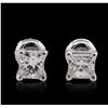 Image 1 : 14KT White Gold 1.13ctw Diamond Solitaire Earrings