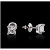 Image 2 : 14KT White Gold 1.13ctw Diamond Solitaire Earrings