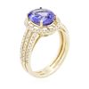Image 3 : 14KT Yellow Gold 2.60ct Tanzanite and Diamond Ring