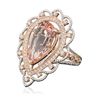 Image 2 : 14KT Rose Gold 7.99ct Morganite and Diamond Ring