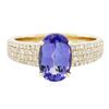 Image 1 : 14KT Yellow Gold 1.78ct Tanzanite and Diamond Ring