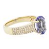 Image 2 : 14KT Yellow Gold 1.78ct Tanzanite and Diamond Ring