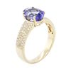 Image 3 : 14KT Yellow Gold 1.78ct Tanzanite and Diamond Ring
