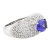 Image 2 : 14KT White Gold 1.85ct Tanzanite and Diamond Ring