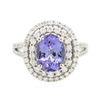 Image 1 : 14KT White Gold 2.52ct Tanzanite and Diamond Ring