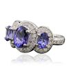 Image 2 : 14KT White Gold 2.75ctw Tanzanite and Diamond Ring