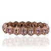 Image 2 : 14KT Rose Gold 14.40ctw Multi-Color Sapphire and Diamond Bracelet