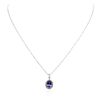 Image 1 : 18KT White Gold 3.50ct Tanzanite and Diamond Pendant With Chain