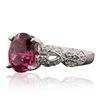 Image 2 : 14KT White Gold 2.95ct Pink Sapphire and Diamond Ring