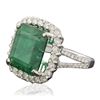 Image 2 : 14KT White Gold 7.77ct Emerald and Diamond Ring