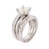 Image 3 : Platinum and 14KT White Gold 2.72ctw Diamond Wedding Ring Set