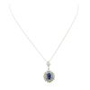 Image 1 : 14KT White Gold 4.45ct Tanzanite and Diamond Pendant with Chain