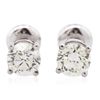 Image 1 : 14KT White Gold 1.00ctw Diamond Solitaire Earrings