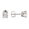 Image 2 : 14KT White Gold 1.00ctw Diamond Solitaire Earrings