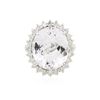Image 1 : 14KT White Gold 24.09ct Kunzite and Diamond Ring