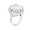 Image 3 : 14KT White Gold 24.09ct Kunzite and Diamond Ring