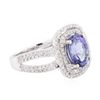 Image 2 : 14KT White Gold 2.37ct Tanzanite and Diamond Ring