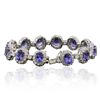 Image 3 : 14KT White Gold 24.72ctw Tanzanite and Diamond Bracelet