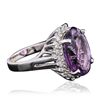 Image 2 : 14KT White Gold 7.81ct Amethyst and Diamond Ring